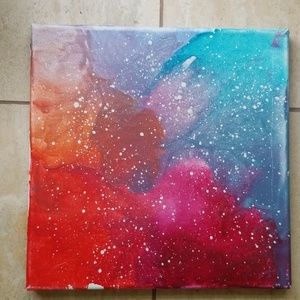 small 10 inch by 10 inch painting. handpainted